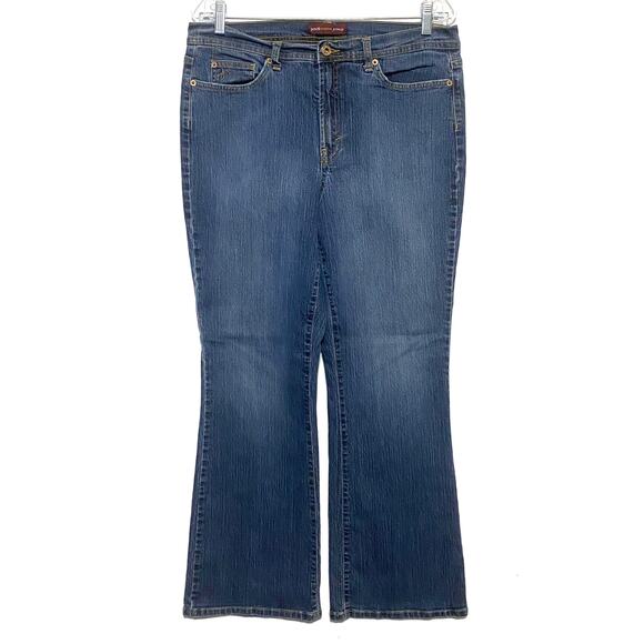 Jones Wear Jeans Boot Cut Cotton Stretch Dark Wash Womens 14 Actual 33 x 29 - Picture 1 of 9